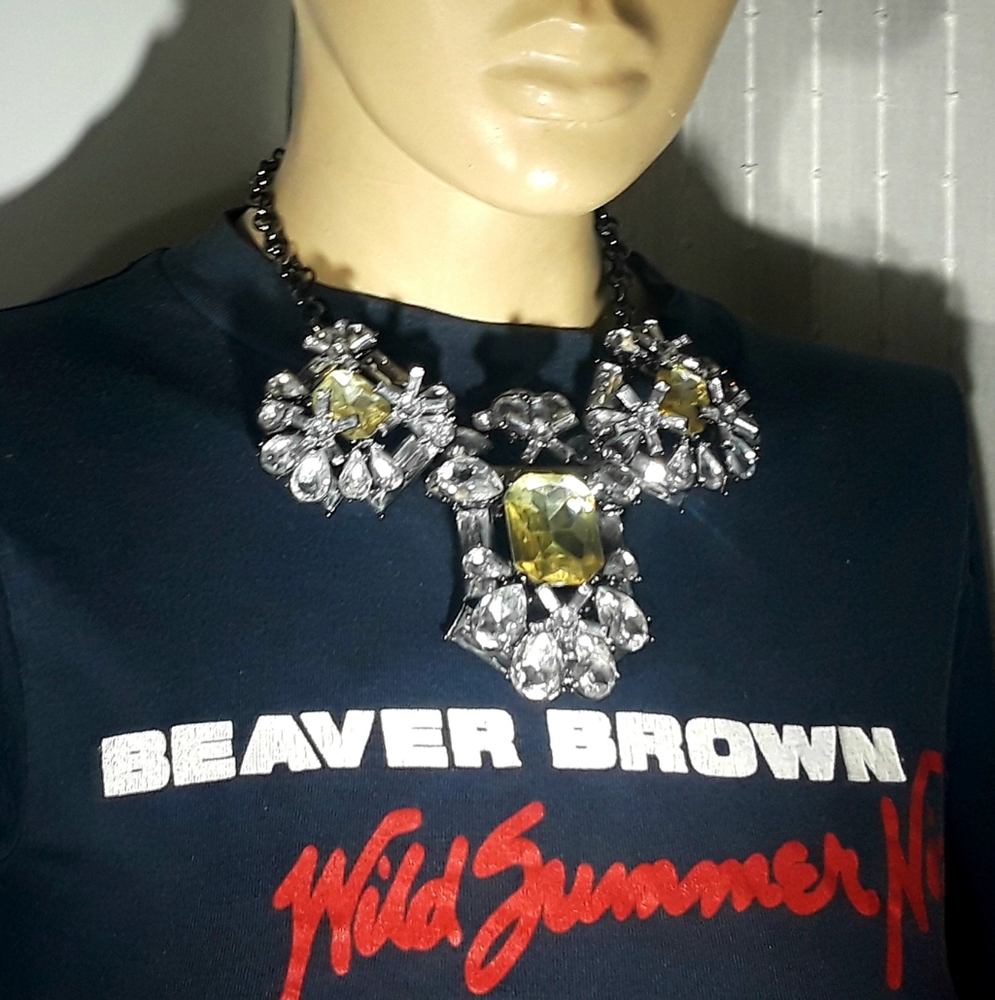 Cache 2 Tone Statement Necklace - image 1